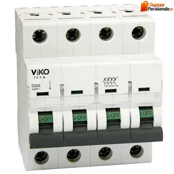 Viko - 10VTB-4C50 4x50A 4,5kA C Tipi Otomatik Sigorta